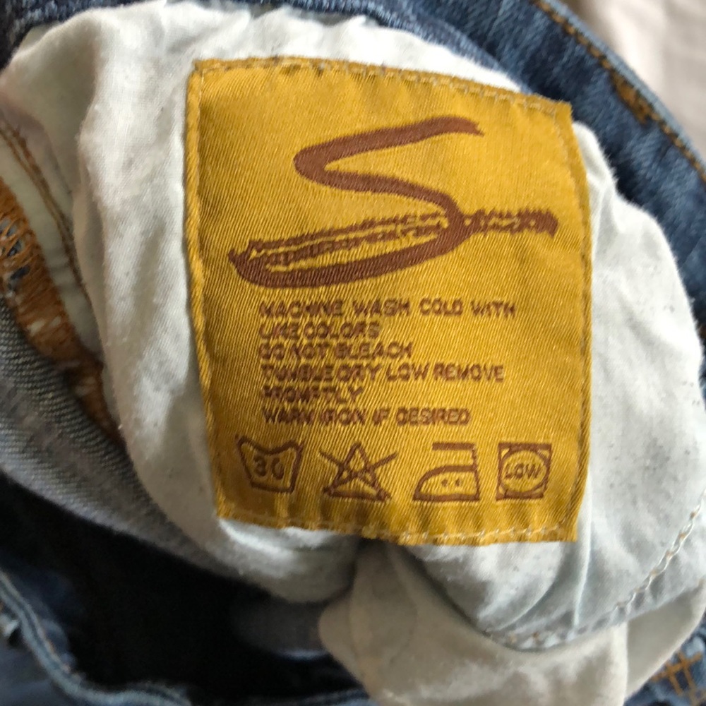 Desert Revival Seven 7 striated Premium Boot Cut Jeans Cotton Blend Size 10 - Picture 6 of 8